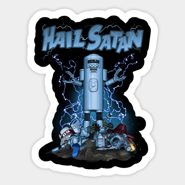 Hail Satan Sticker by SimonBreeze